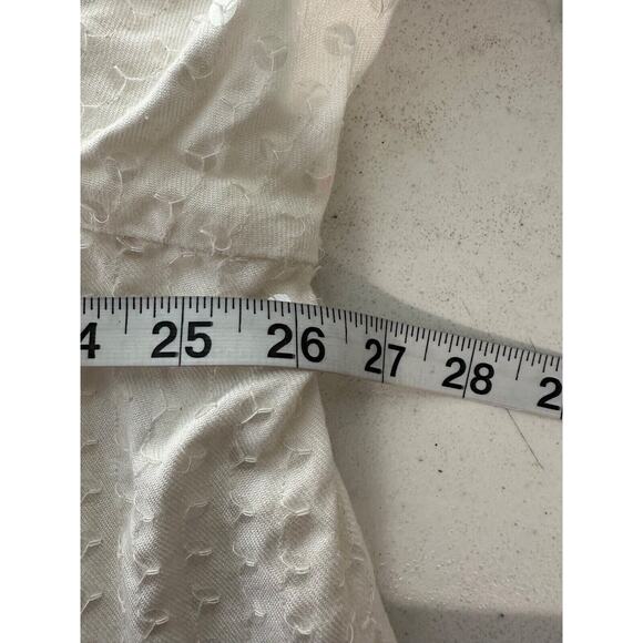 Anthropologie Pilcro Womens Button Up Top Size 3X White Sequin Long Sleeve Bling - Picture 13 of 16